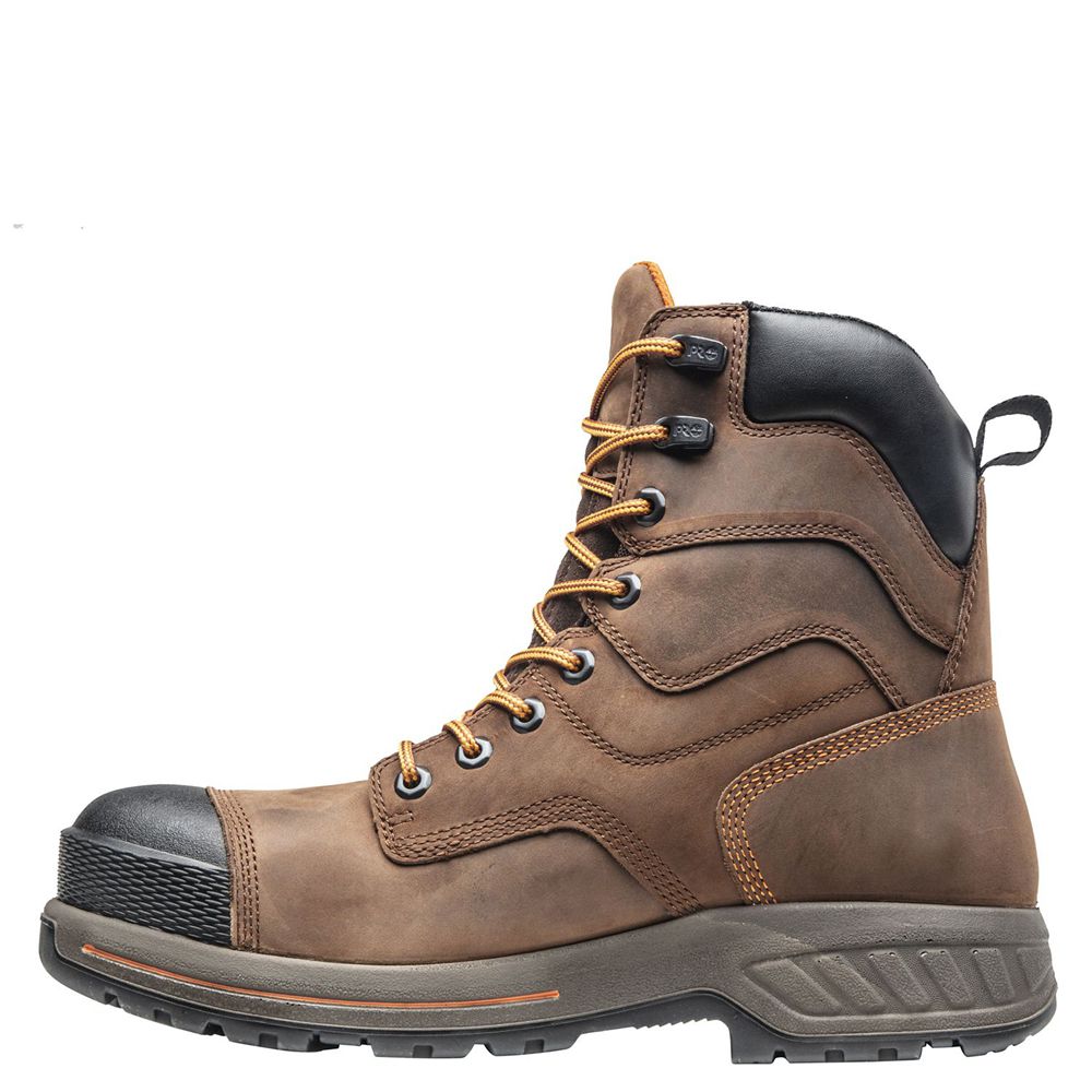 Botas de Trabajo Masculino - Timberland Pro® Helix Hd 8\" Comp Toe - XBUVI4785 - Marrom/Pretas